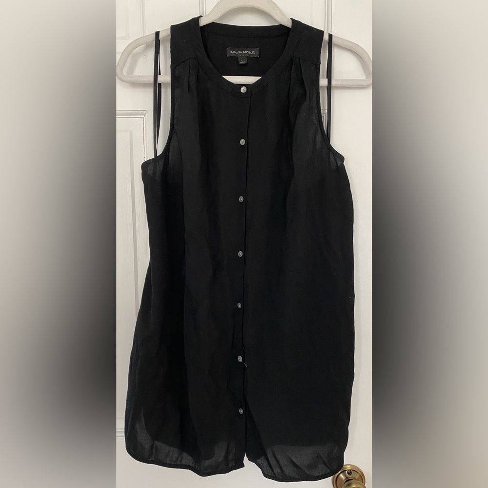 Banana Republic Sleeveless Black Tunic Size Large